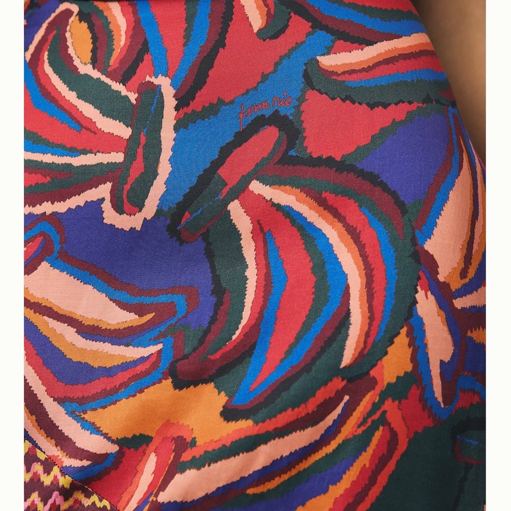 Anthropologie Farm Rio Slip Midi Skirt size M - Picture 4 of 4